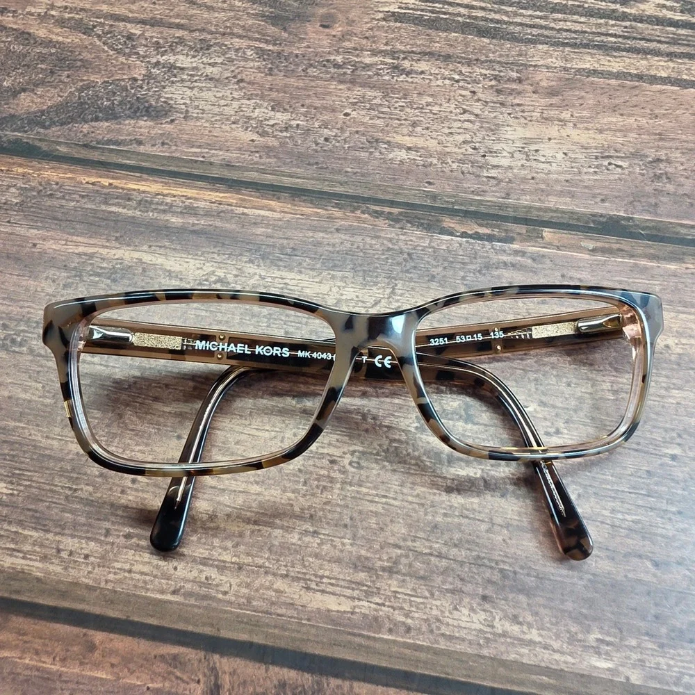 Michael Kors MK4043 Kya Eyeglasses Dark Tortoise Rectangular Frames 53-15-135